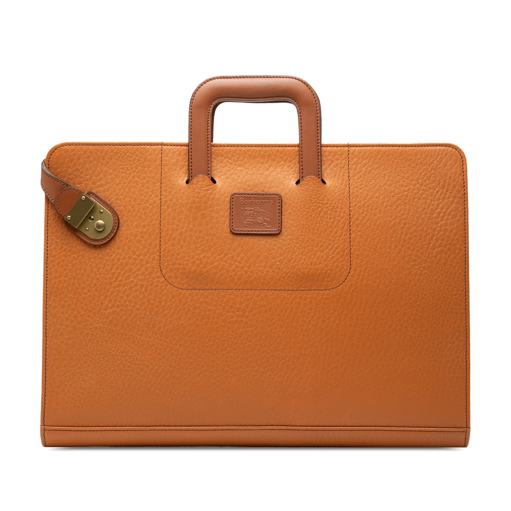 Pre-Loved Burberry Leather Business Bag